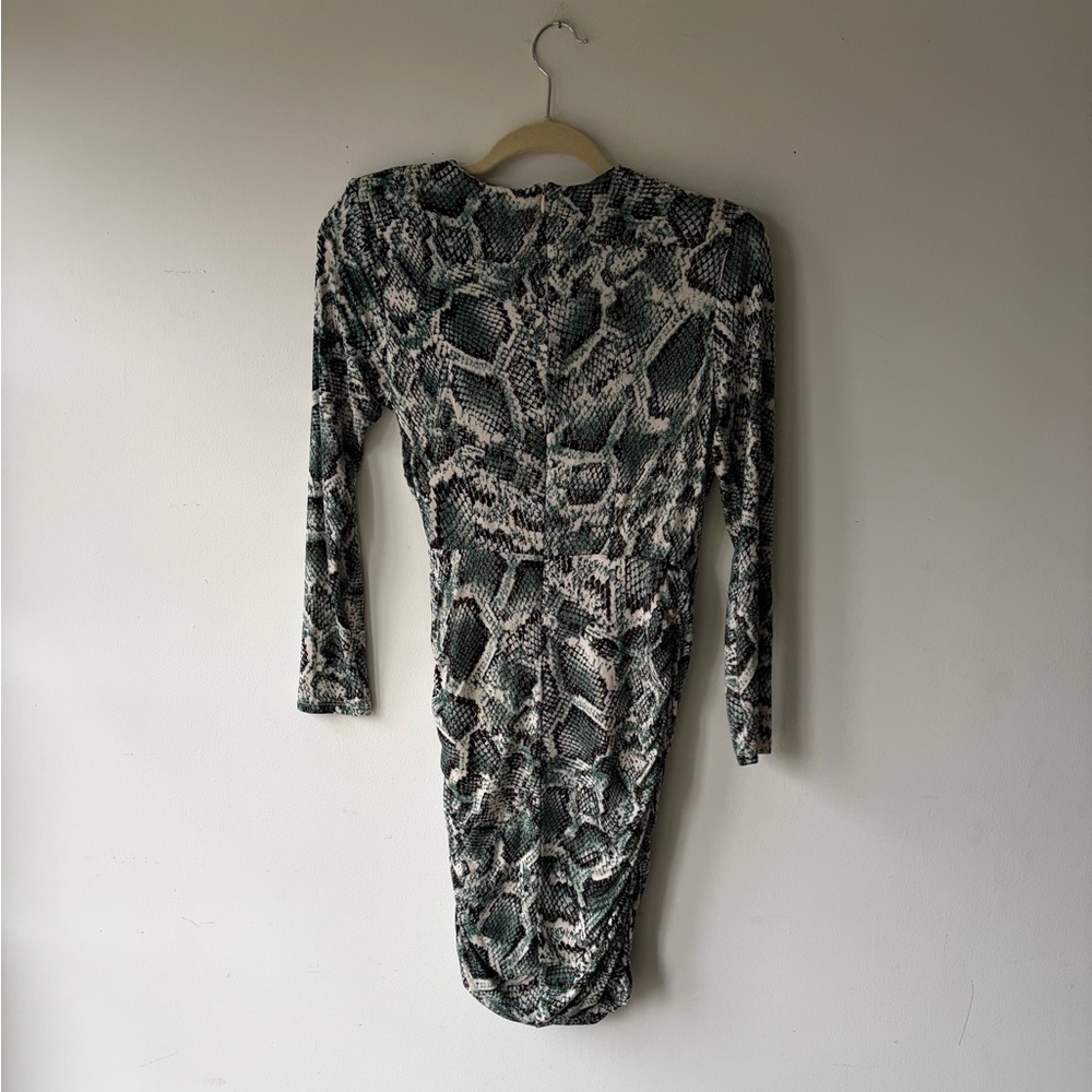 ALEXIA ADMOR Ruched Python Print Dress Size‎ XS - Picture 8 of 10